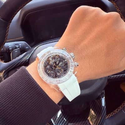 TW Factory Rolex Daytona 40*12.4mm 4802 Movement Artificial Fiber Woven Strap Luminous Watch